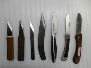 D116★切出ナイフ、折込ナイフ、ペティナイフなどまとめて/アウトドア/細工/彫刻