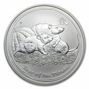 [保証書・カプセル付き] 2008年 (新品) オーストラリア「干支 十二支・子年 鼠年」純銀 1オンス 銀貨