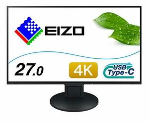 【中古】EIZO FlexScan 27.0インチ ディスプレイモニター (4K UHD/IPSパネル/ノングレア/ブラック/USB Type-C搭載/5&無輝点) EV2785-BK