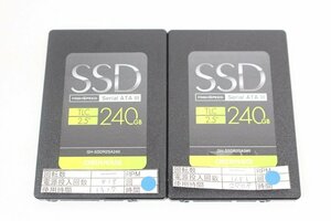 GREEN HOUSE GH-SSDR2SA240 2.5 240GB SSD SATA 動作品 2個セット☆