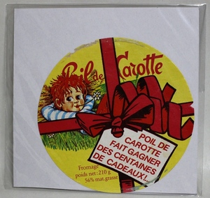 ヴィンテージラベル　フランスチーズラベル　Poil de Carotte