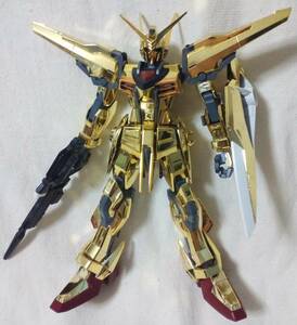 多数出品同梱OK ガンプラ組立済 1/100 ガンダムSEED アカツキ ガンダム ゴールドメッキ仕様 DESTINY ムウ・ラ・フラガ 非MG