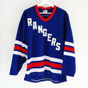 Vintage game shirt RANGERS hockey MADE IN CANADA Mサイズ ホッケーシャツ ジャージ