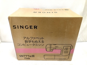 【動作保証】 SINGER シンガーミシン SN777 αIII Pink コンピュータミシン 家庭用 手芸 刺繍 裁縫 開封 未使用 H8750183