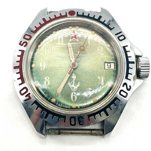 【ジャンク】稼働品 BOCTOK ボストーク コマンダスキー 手巻き 機械式 腕時計 デイト アナログ ウォッチ ロシア ソ連 