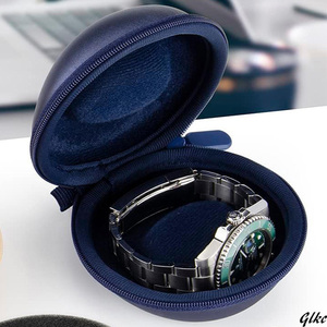 腕時計収納ケース PUレザー仕様 旅行 出張 時計ケース おしゃれ プレゼント 1本用 最大52mmフェイスまで対応