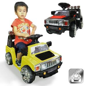 電動乗用カー 乗用玩具 電動ラジコンカー ハマータイプ ペダルとプロポで操作 SUV JEEP キッズカー くるま おもちゃ のりもの ### YT131
