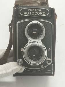 1円~【動作未確認】ミノルタ MINOLTA AUTOCORD RG型 VIEW-ROKKOR 1:3.2 1:3.5 f=75mm 二眼レフ フィルムカメラ ケース付き 