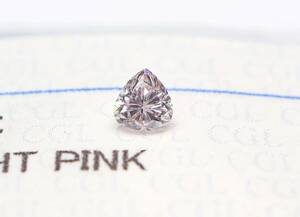 【１００円～】0.141ct 天然ダイヤ VERY LIGHT PINK(ナチュラルカラー)SI1 Xカット