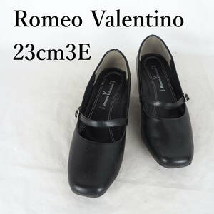 MK4338*Romeo Valentino*ロメオバレンチノ*レディースパンプス*23cm3E*黒