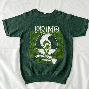 60s 70s PRIMO BEER HAWAII プリント 半袖 スウェット 企業 ビンテージ （ 60年代 70年代 プリモビール Tシャツ 50s バドワイザー ハワイ