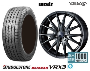 取寄せ品 WEDS スポルト2 6.0J+43 5H-100 ブリヂストン BLIZZAK VRX3 2022年 195/65R15インチ 30系 プリウス プリウスPHV カルディナ