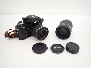 Nikon ニコン 一眼レフフィルムカメラ F2T チタンボディ AS+レンズ AF NIKKOR 35-70mm F3.3-4.5/70-210mm F4-5.6付 ∽ 6E123-1