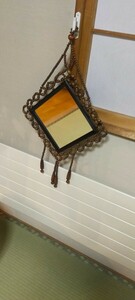 鏡 壁掛けミラー おしゃれ 　 壁掛け　装飾木製