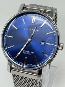 ◆GANT ガント 腕時計 クオーツ GT006 青文字盤 ブルー 本体のみ 中古◆10260