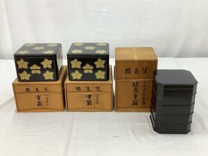 輪島塗 漆器/重箱/共箱付き/伝統工芸品/まとめ売り 未使用品 ACB