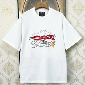 上級EU製＆定価2万◆UABONI*Paris*半袖Tシャツ*ユアボニ*パリ発◆上質 快適 通気 ゆったり 人気 個性 レトロ カットソー アメカジ 普段着 M