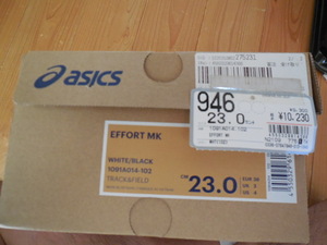 asics:EFFORT MK 23cm スパイク　中学女子　付属品元箱あり