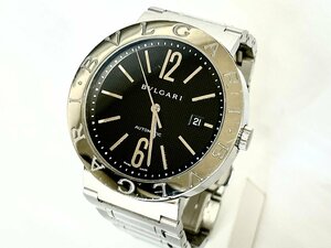 【BVLGARI】ブルガリブルガリ BB42SS デイト オートマティック 自動巻き ステンレス ブラック文字盤 質屋ユニオン的場店 中古AB品