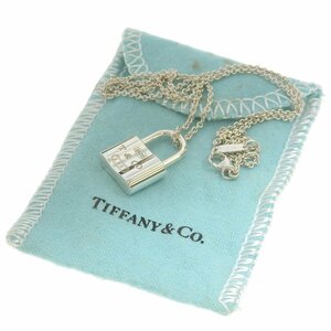 ■ 1円 ～ 正規 中古 美品 ■ ティファニー Tiffany＆Co■ パドロックチャーム ネックレス ■ カデナ 南京錠 ペンダント シルバー 銀 925