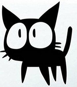 【vaps_5】車用ステッカー 魔女の猫 黒 ステッカー シール デカール 猫 ねこ ネコ キャット エンブレム 送込