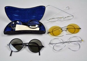 ★昭和レトロ・1930s・古い眼鏡・めがね・いろいろ5点/ジャンク扱いにて