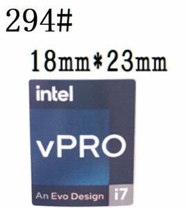 294# 十二代目【intel vPRO i7 An Evo Design 】エンブレムシール　■18mm*23mm■ 条件付き送料無料