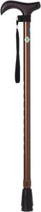 送料無料★ストリックスデザイン 杖 踏ん張りつえ先ステッキ 太め ブラウン 茶 約75~95cm(使用時全長) 杖先19mm 9段階調 SGマーク SB-030 