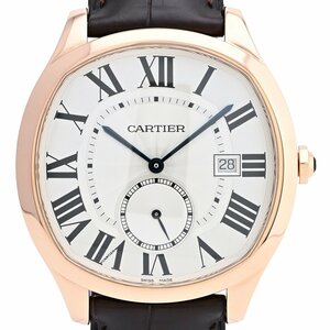 カルティエ CARTIER ドライブ ドゥ カルティエ ローマン WGNM0003 腕時計 PG レザー 自動巻き シルバー メンズ 【中古】