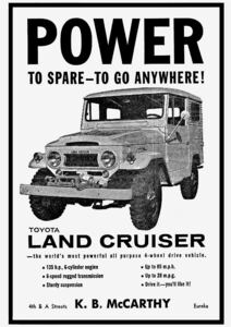 ポスター★1962年 トヨタ・ランドクルーザー FJ40 北米ポスター #1★ランクル/ヨンマル/Land Cruiser