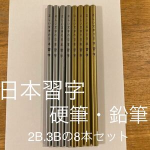 【習字教室専売品！】日本習字 鉛筆 えんぴつ 2B 3B 8本セット かきかた 書写 トンボ鉛筆【正しく書ける！】【濃く書ける！】