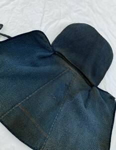 味わいのある 火消し 頭巾 昭和初期 藍染 INDIGO 刺し子 SASHIKO もめん ジャパンビンテージ JAPAN VINTAGE TRADITIONAL 30s40s 襤褸 BORO