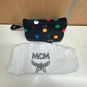 【TM0424】MCM マルチカラー マーブル ナイロン メイクポーチ レディース ファッション小物 服飾小物 コレクション