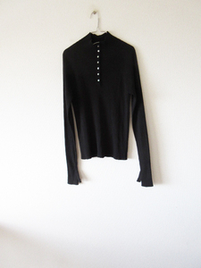 美品 2022SS ETRE TOKYO / エトレトウキョウ 1222111075 2WAY RIB WHOLE GARMENT KNIT F BLACK * カットソー シャツ