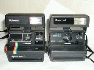6103● Polaroid 636 closeUP + Polaroid Spirit 600CL、ポラロイドインスタントカメラ 2台で ●