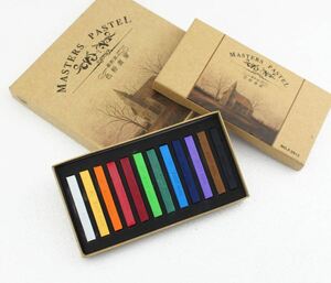 新品★送料無料 MASTERS PASTEL パステル 画材 セット 鮮やか カラフル イラスト お絵かき 12色