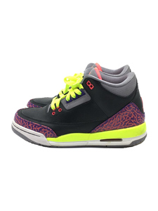 NIKE◆AIR JORDAN 3 RETRO GG/エアジョーダンレトロ/ブラック/441140-039/24cm/BLK