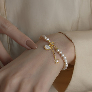 真珠のアクセサリ ブレスレット 淡水パール 淡水珍珠 真珠のブレスレット チェーン 腕輪 高品質 プレゼント 誕生日 美品 正規品 本物 ZS54