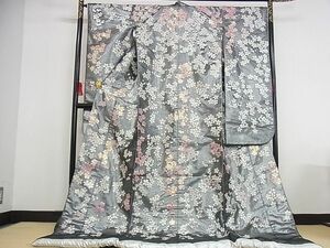 平和屋-こころ店■極上　色打掛　花嫁衣装　紗袷　舞桜　正絹　逸品　KAAA0489kk4