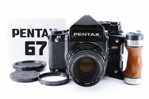 [美品　動作確認済み] PENTAX 67 TTLファインダー Super-Multi-Coated TAKUMAR 6×7 F2.4/105、露出計OK シャッターペンタックスC1073