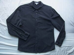 JAMES PERSE 　ジェームス パース　コットン100% ユーズド加工　ブラックシャツ　サイズ 2