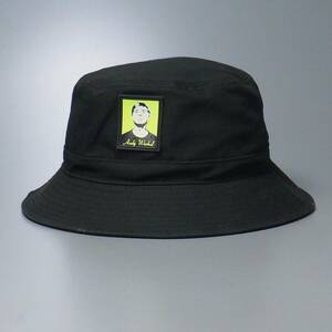 TH4826◎Andy Warhol アンディ ウォーホル × CA4LA カシラ 2020SS コラボ PORTRAIT HAT ラバーワッペン バナナ バケットハット 帽子 黒