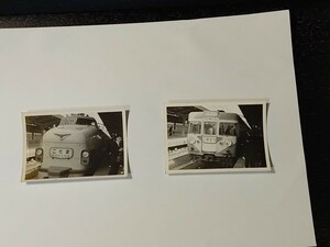 昭和レトロ【古い鉄道写真２枚セット　特急こだま　こまどり号】国鉄　修学旅行用車両こまどり　昔の鉄道写真　