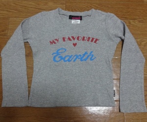 美品アースマジックEARTHMAGIC長袖Tシャツ100 110グレー保育園