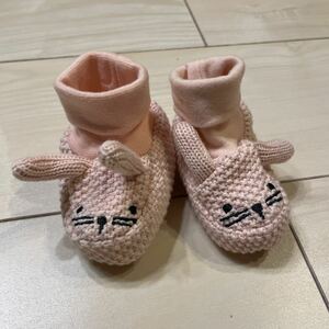 新品　ベビーソックス　ラビット　ピンク　女の子　新生児　靴下　赤ちゃん靴　ニット　お祝い