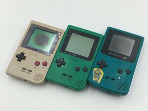 ♪▲【Nintendo ニンテンドー】ゲームボーイカラー/ポケット 3点セット CGB-001/MGB-001 まとめ売り 0423 7