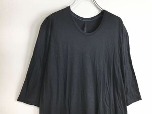 GalaabenD ガラアーベント ◆ ロング カットソー Mサイズ 黒 Tシャツ 薄手 リネン混 ◆Q051 な7KSみ-15