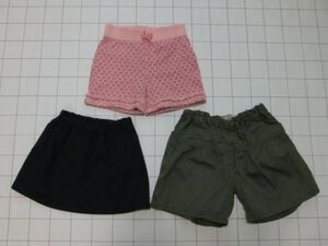 ◆送料込み! baby Gap(ベビー ギャップ) 無印良品(MUJI) 子供用 パンツ スカート 3着セット サイズ(80、90)◆古着 ボトムス 女子 女の子
