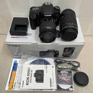 Canon EOS 8000D ダブルズームキット EF-S 18-55mm 55-250mm IS STM デジタルカメラ 一眼レフ デジ一 ズーム レンズキット キャノン