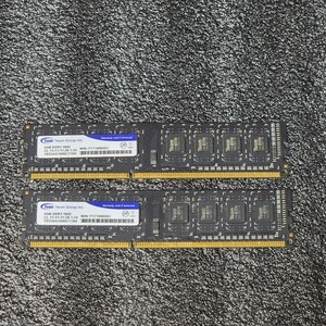 TEAMGROUP DDR3-1600MHz 8GB (4GB×2枚キット) TED34G1600C11BK 動作確認済み デスクトップ用 PCメモリ 